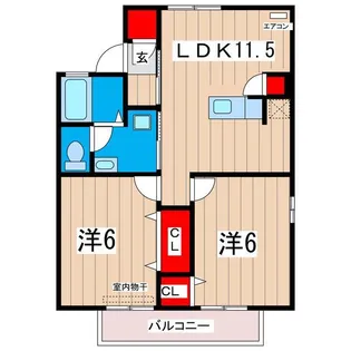 FOUNTAINII【2階】の間取り