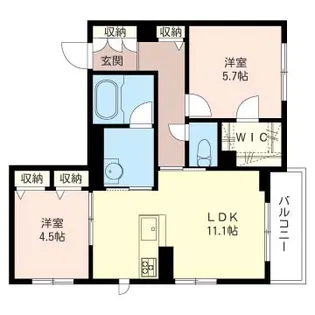 プログレス新ゆり【SHM】【2階】の間取り