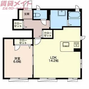 リーフガーデンハイツ A【1階】の間取り