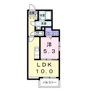 シエラブルーK【1階】の間取り