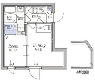 アトリオフラッツ湯島【5階】の間取り
