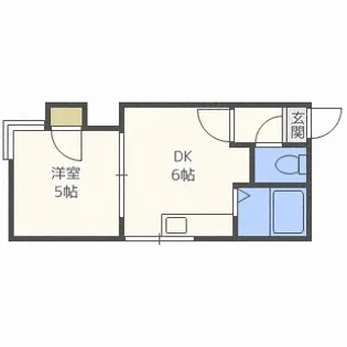 北海道札幌市西区二十四軒四条4【アパート】の間取り