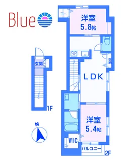 シュトラント茅ヶ崎【2階】の間取り