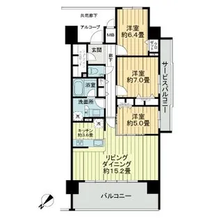 プレミスト宜野湾大謝名【12階】の間取り