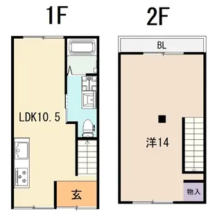 大阪府東大阪市花園東町1【一戸建】の間取り