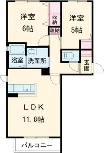パークサイドヴィラ C棟【2階】の間取り