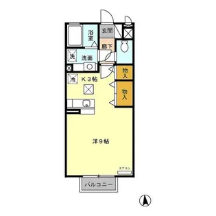 レジェンド ワコー B【1階】の間取り