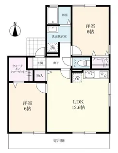 グランドール開成 F棟【1階】の間取り