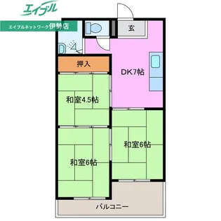馬瀬ハイツ【5階】の間取り