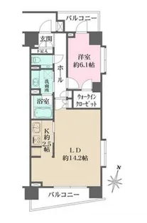 グルックハイム紀尾井町【6階】の間取り