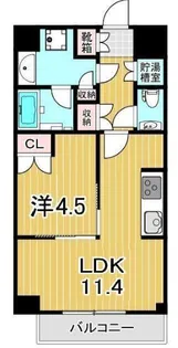 勝どきザ・タワー【16階】の間取り
