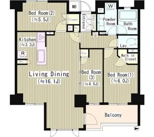 ジオ等々力【1階】の間取り