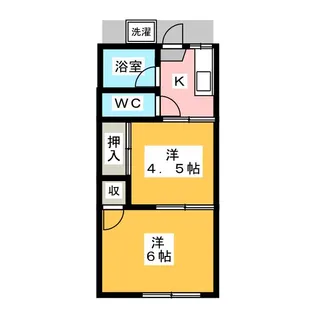 コーポ富士見野【2階】の間取り