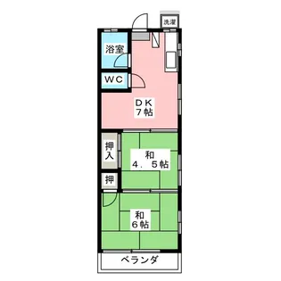 クリスタルコーポ【2階】の間取り