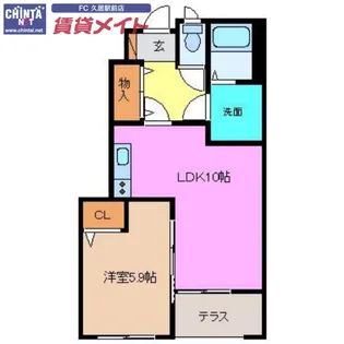 ルナ アズール【1階】の間取り