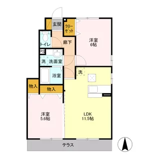 ルーナ・プレーナ B【1階】の間取り