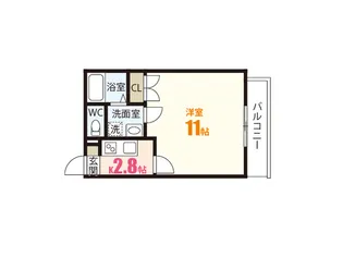 M・テラス上安B棟【3階】の間取り