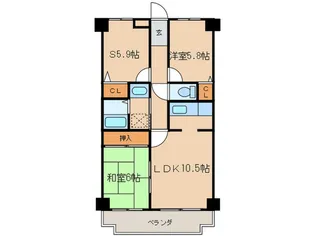 シティ・ライフ山下通【4階】の間取り