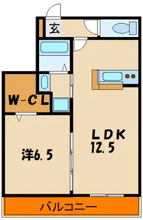 ディアコートゆりのき【1階】の間取り
