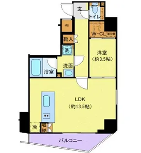 Log浅草橋【9階】の間取り