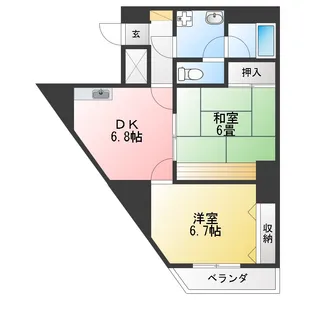 アクセスマスダ【2階】の間取り