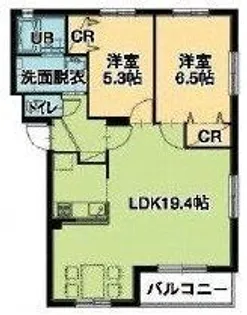 カーサ・クラリス【3階】の間取り