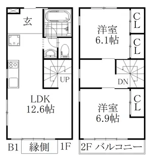 The Orchard Yahata B棟の間取り