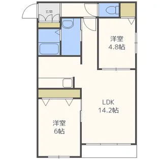E-ハイム札幌【1階】の間取り
