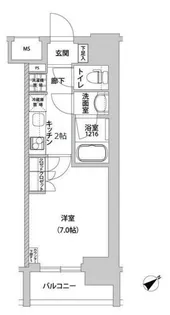 メトロステージ上野【5階】の間取り