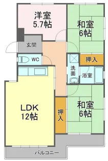 ヴィレッジカミアシ【2階】の間取り