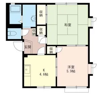 アメニティさがみ野B【1階】の間取り