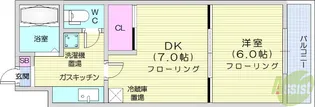 イーグルハイツ萩野町【4階】の間取り