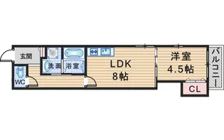 La vie belle宝山町II【1階】の間取り