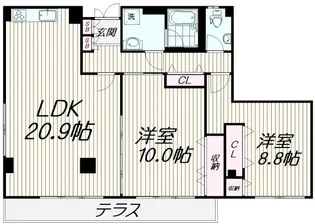 シャドーウィング洗足池【1階】の間取り