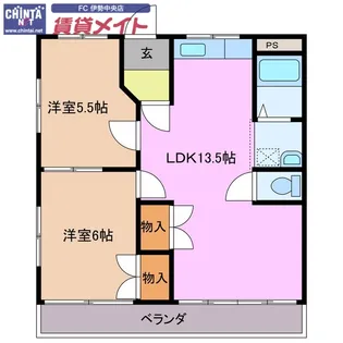 ハイブリッジ湯田【2階】の間取り