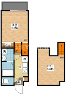 デ・クメール矢上【1階】の間取り