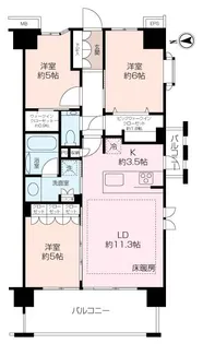 ヴェレーナグラン横濱上大岡【3階】の間取り