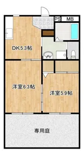 ライフサポートマンション彩里【1階】の間取り
