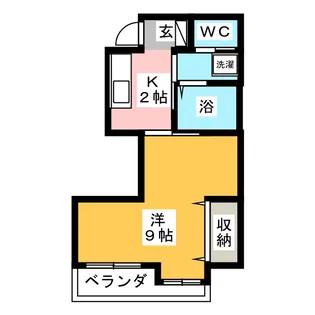 Bella Vista 七番館【2階】の間取り