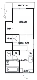 共栄コーポ【1階】の間取り