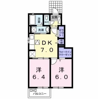 ダリエII【1階】の間取り