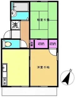 コーポ角ヶ谷B【1階】の間取り