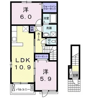 メゾン アンソレイエ IV【2階】の間取り