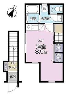 Noel太子堂【2階】の間取り