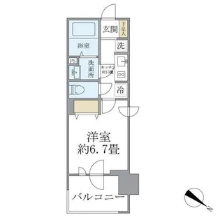 フェルモ横浜桜木町【3階】の間取り