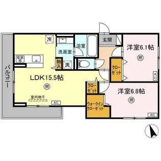 カサブランカ【3階】の間取り