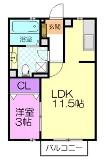 ヴォートル・メゾン C【1階】の間取り