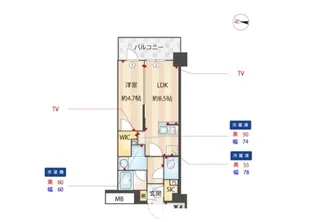 バウスステージ大濠【4階】の間取り