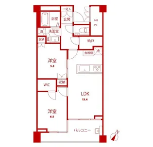 フィールド川和【2階】の間取り