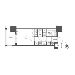 LIBR GRANT 西新宿EAST【7階】の間取り
